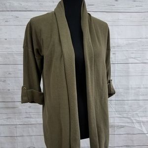 Army green cardigan